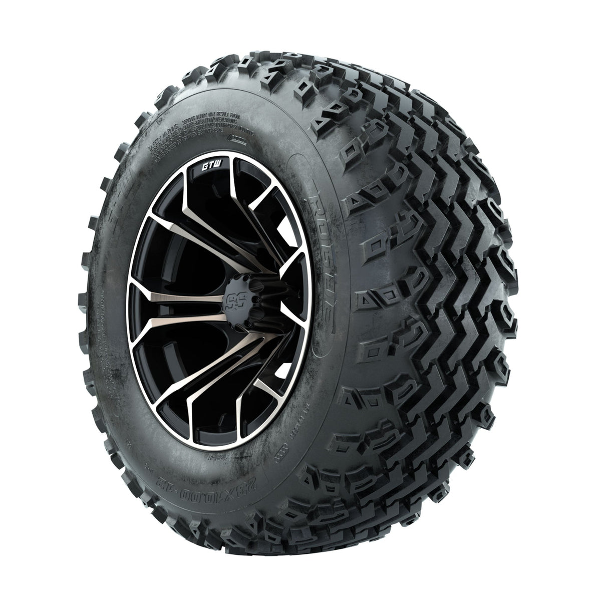 GTW Spyder Bronze/Matte Black 12 in Wheels with 23x10.00-12 Rogue All Terrain Tires Full Set