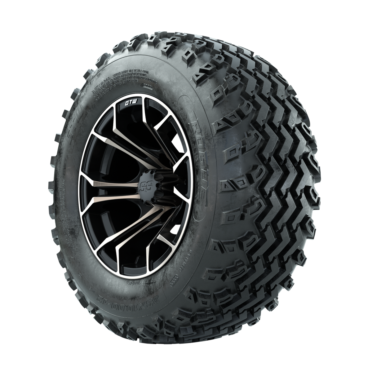 GTW Spyder Bronze/Matte Black 12 in Wheels with 23x10.00-12 Rogue All Terrain Tires Full Set
