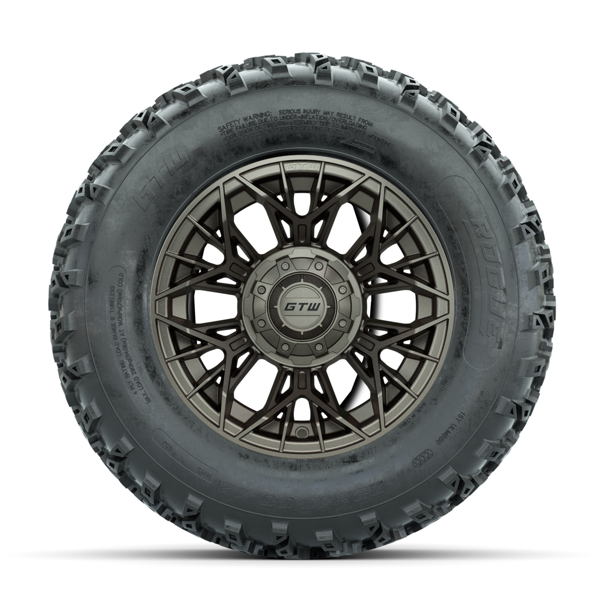 GTW Stellar Matte Bronze 12 in Wheels with 23x10.00-12 Rogue All Terrain Tires Full Set