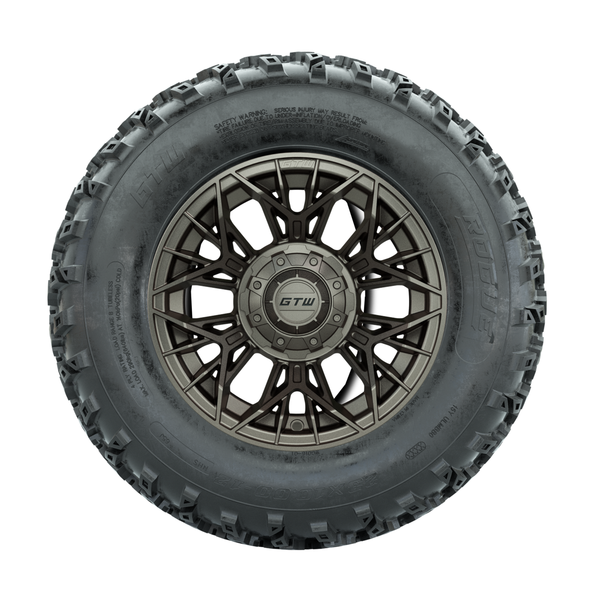 GTW Stellar Matte Bronze 12 in Wheels with 23x10.00-12 Rogue All Terrain Tires Full Set