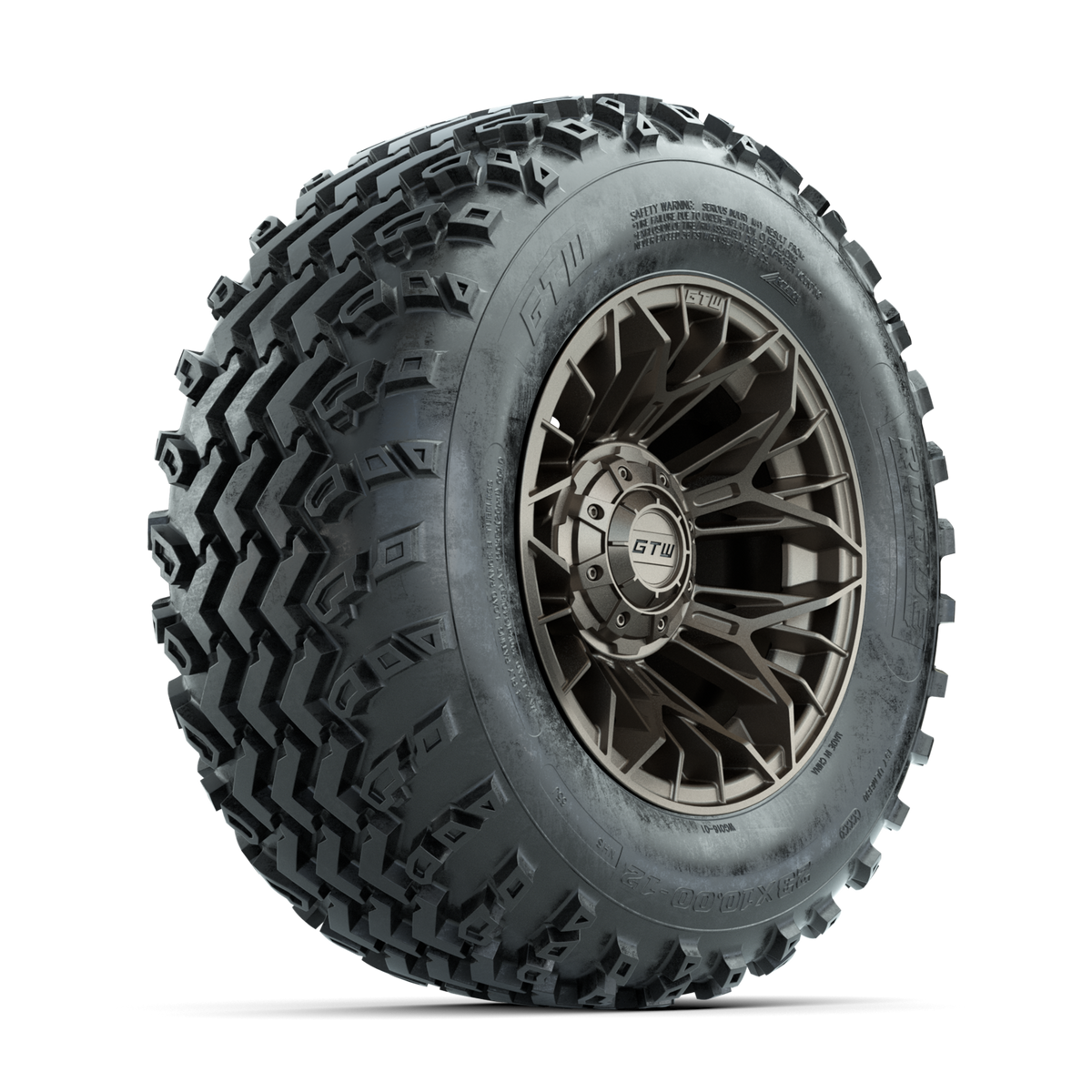 GTW Stellar Matte Bronze 12 in Wheels with 23x10.00-12 Rogue All Terrain Tires Full Set