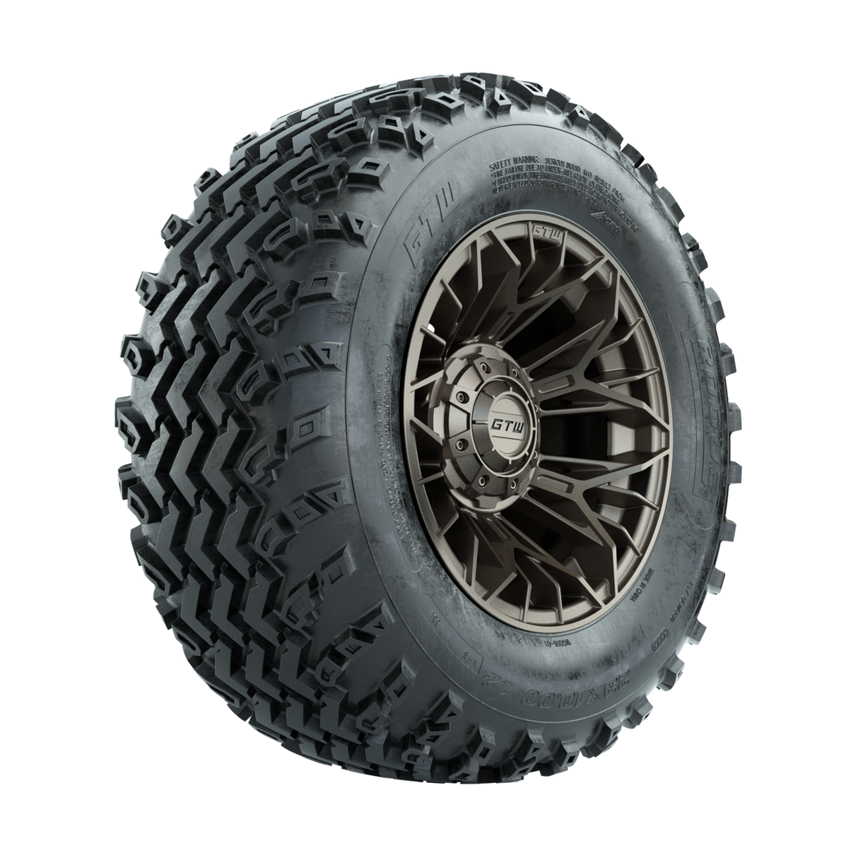 GTW Stellar Matte Bronze 12 in Wheels with 23x10.00-12 Rogue All Terrain Tires Full Set