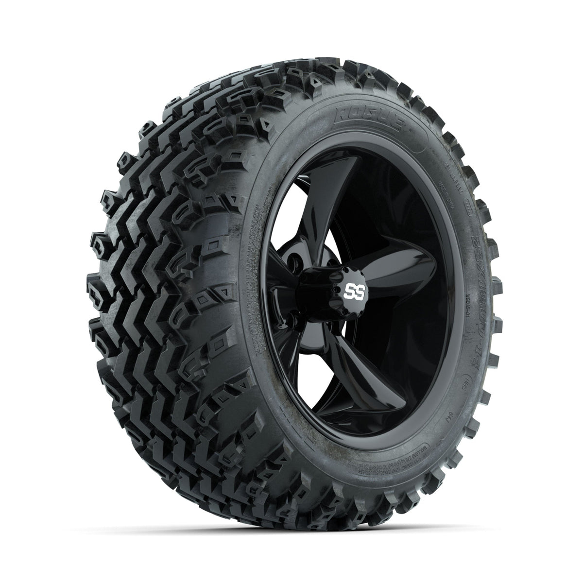GTW Godfather Black 14 in Wheels with 23x10.00-14 Rogue All Terrain Tires Full Set