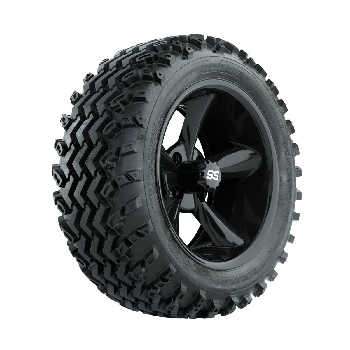 GTW Godfather Black 14 in Wheels with 23x10.00-14 Rogue All Terrain Tires Full Set