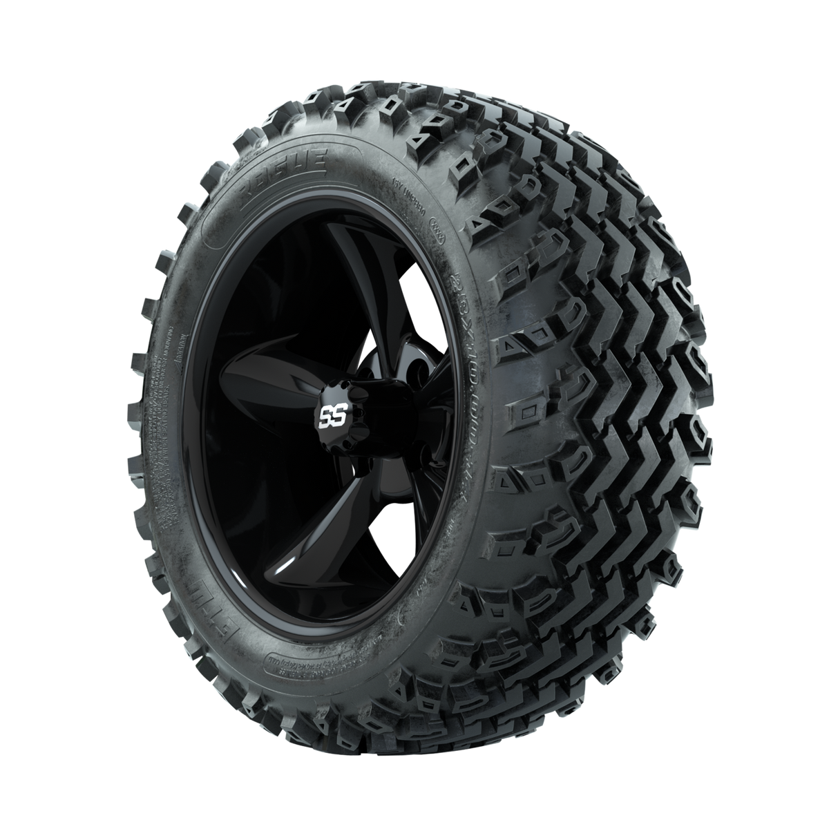 GTW Godfather Black 14 in Wheels with 23x10.00-14 Rogue All Terrain Tires Full Set