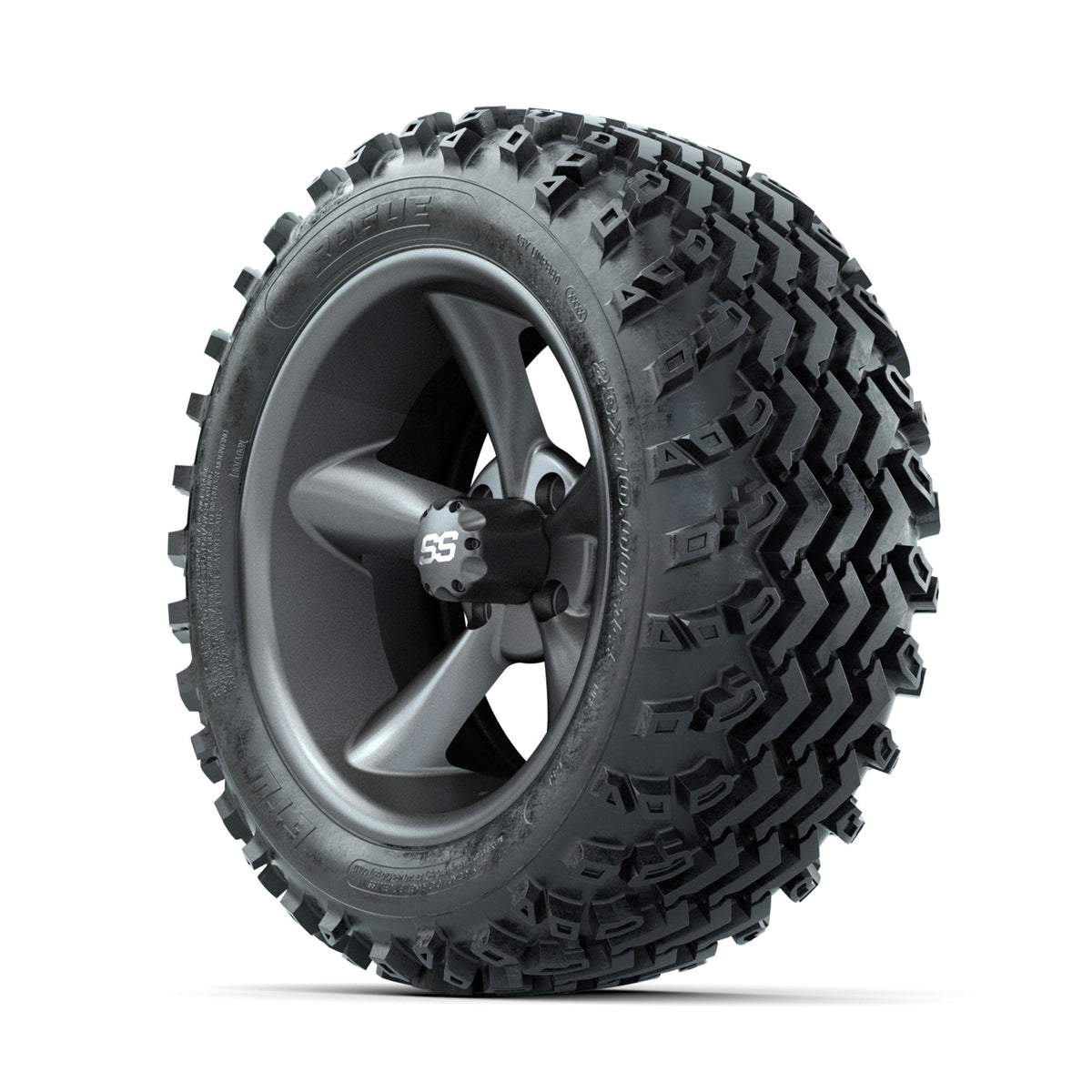 GTW Godfather Matte Grey 14 in Wheels with 23x10.00-14 Rogue All Terrain Tires Full Set