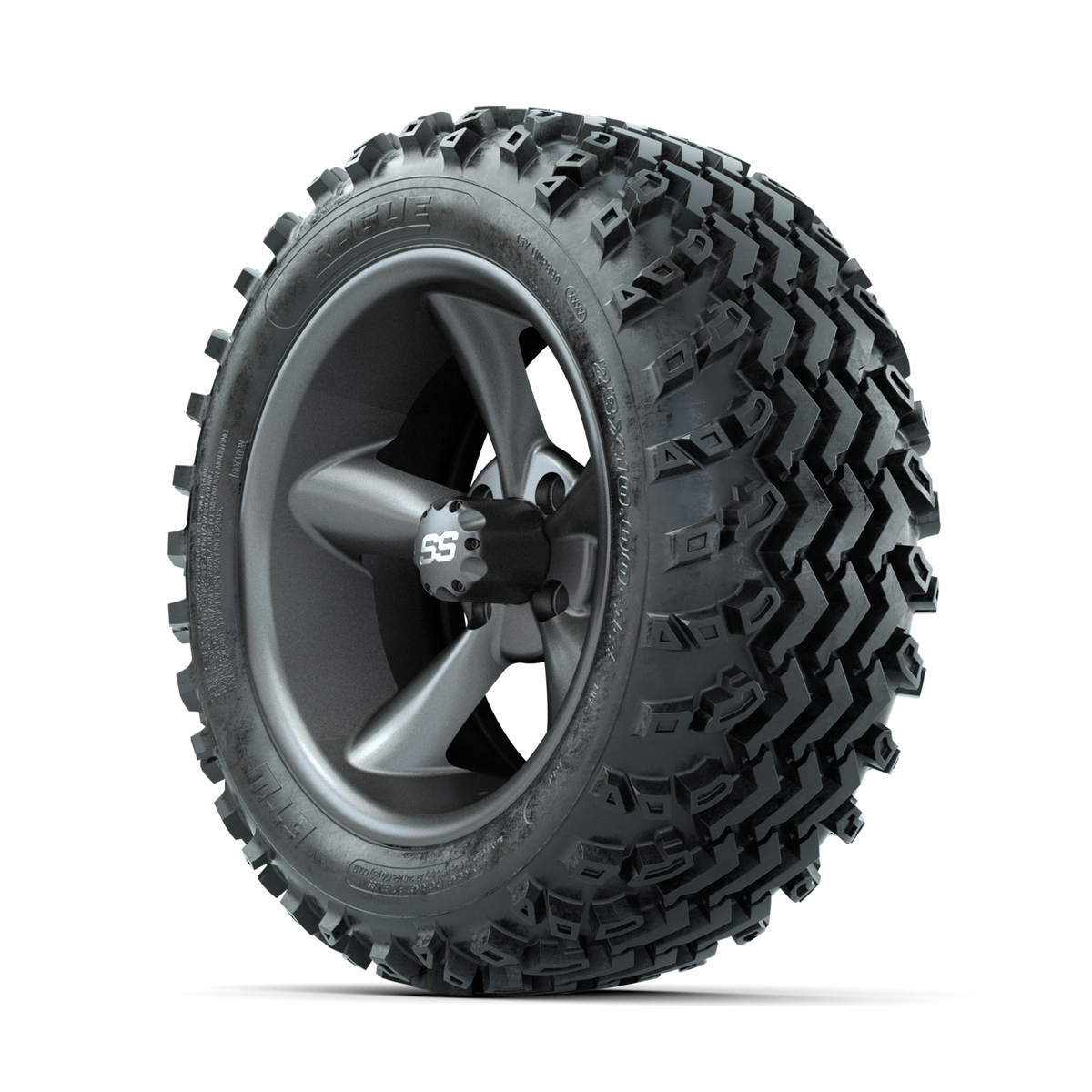 GTW Godfather Matte Grey 14 in Wheels with 23x10.00-14 Rogue All Terrain Tires Full Set