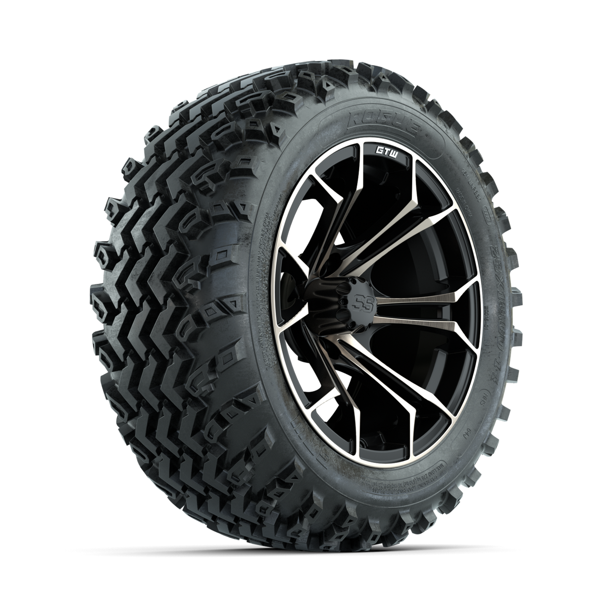 GTW Spyder Bronze/Matte Black 14 in Wheels with 23x10.00-14 Rogue All Terrain Tires Full Set