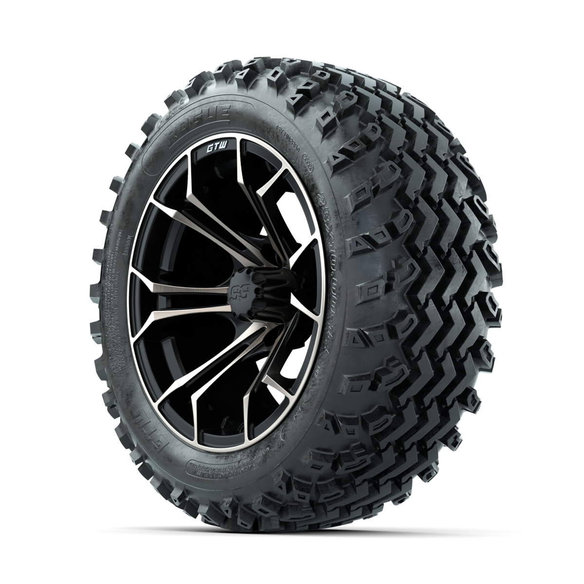 GTW Spyder Bronze/Matte Black 14 in Wheels with 23x10.00-14 Rogue All Terrain Tires Full Set