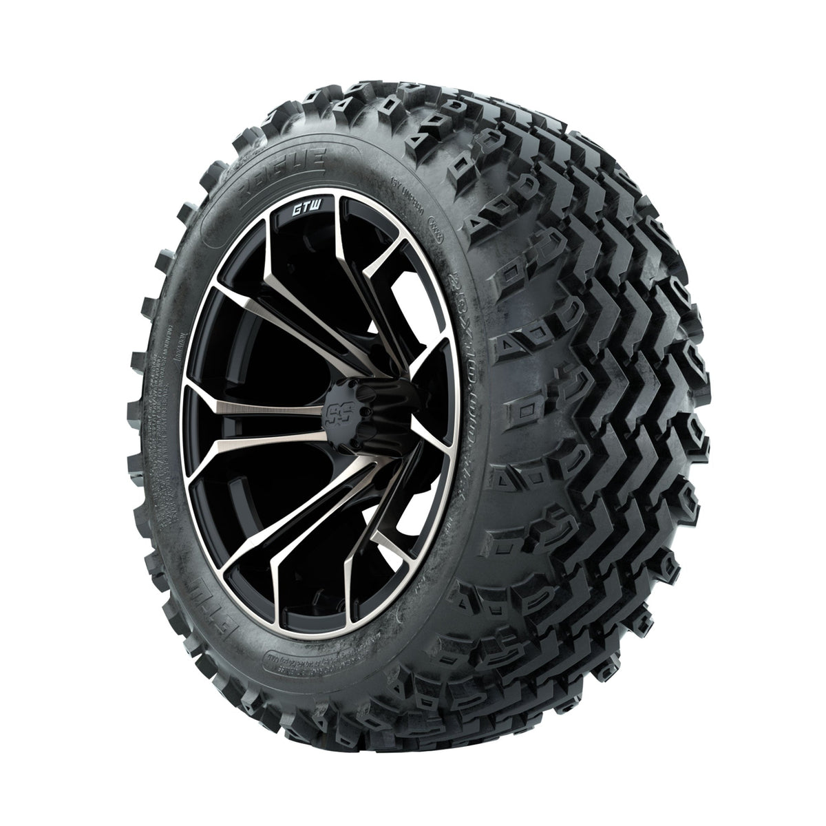 GTW Spyder Bronze/Matte Black 14 in Wheels with 23x10.00-14 Rogue All Terrain Tires Full Set