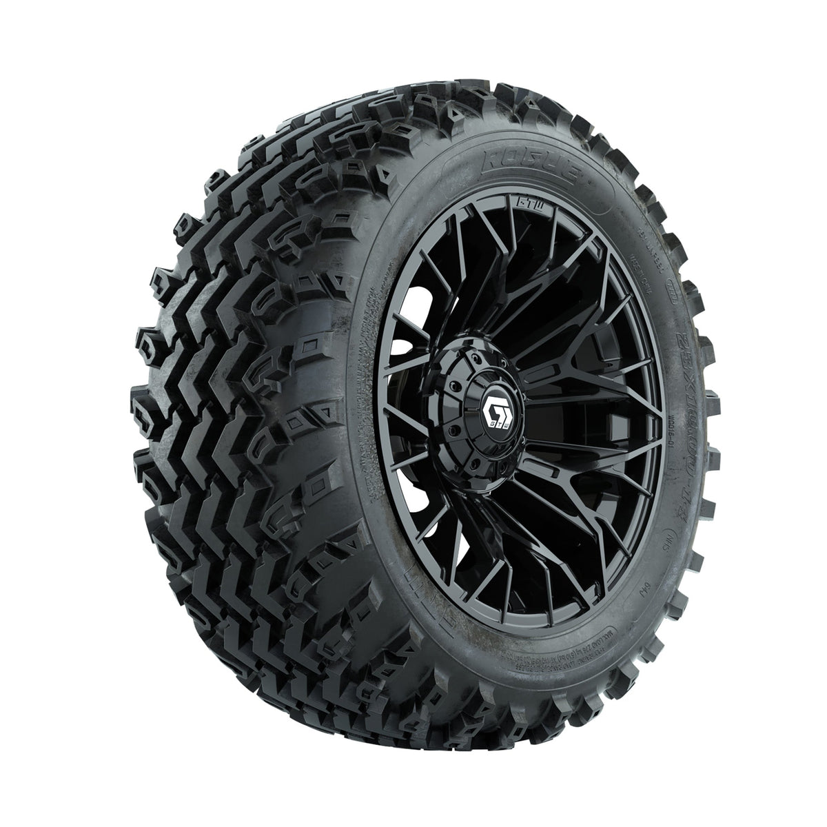 GTW Stellar Black 14 in Wheels with 23x10.00-14 Rogue All Terrain Tires Full Set