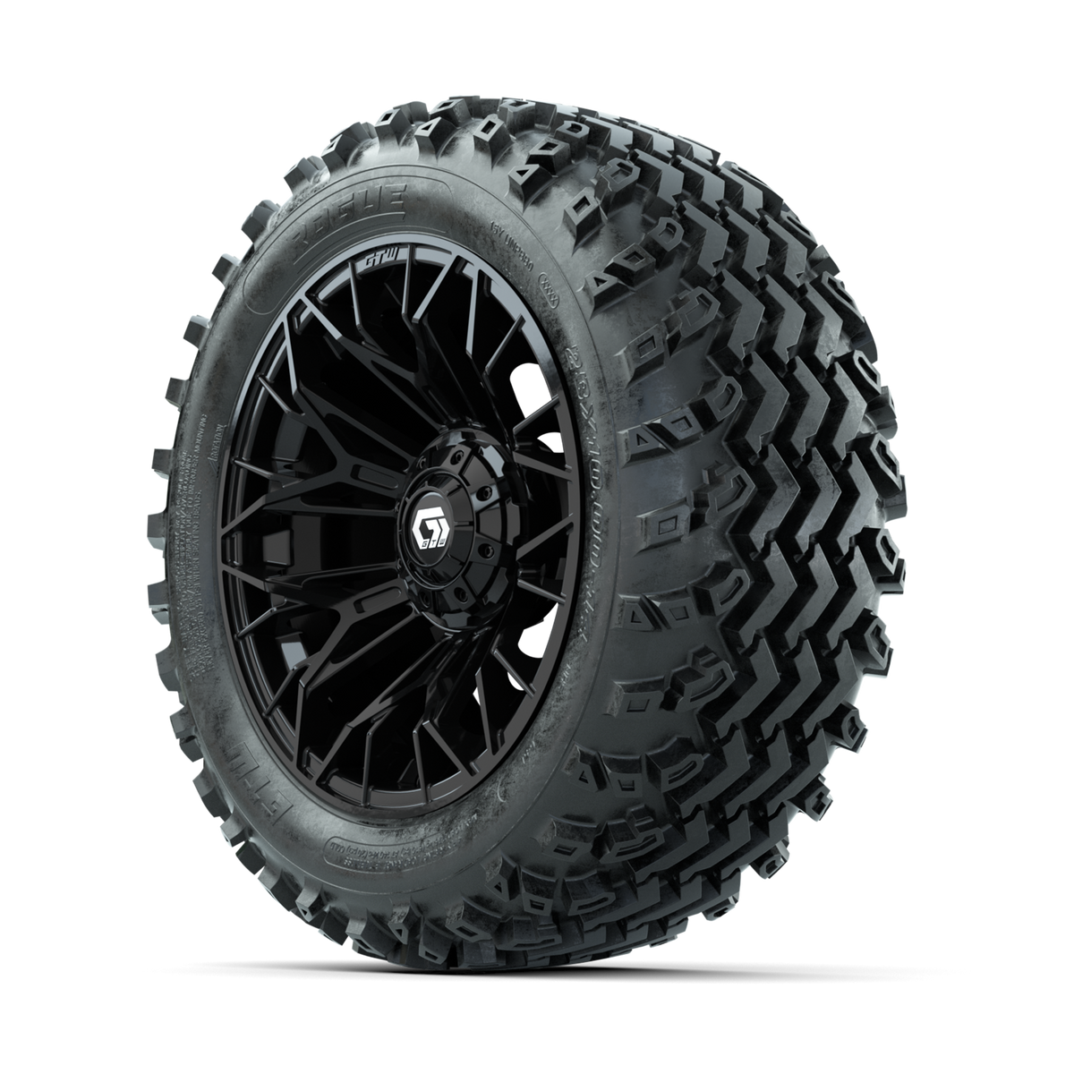GTW Stellar Black 14 in Wheels with 23x10.00-14 Rogue All Terrain Tires Full Set