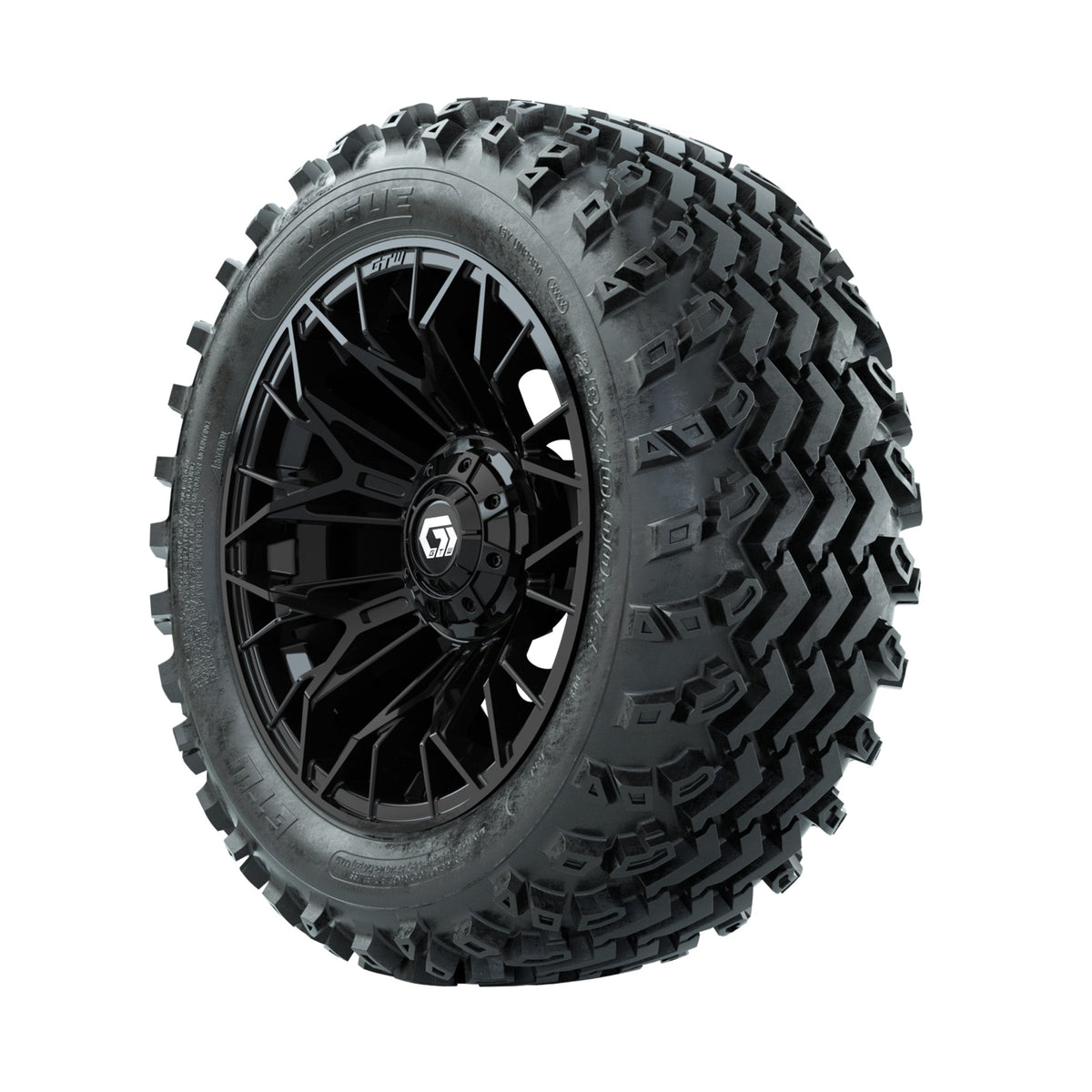 GTW Stellar Black 14 in Wheels with 23x10.00-14 Rogue All Terrain Tires Full Set