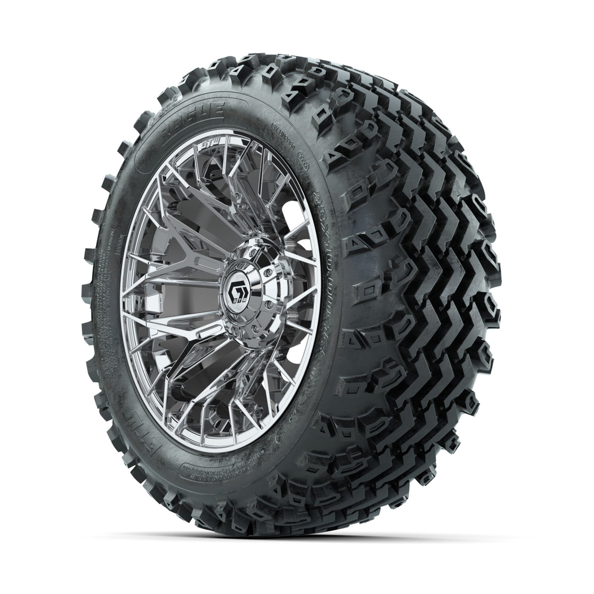 GTW Stellar Chrome 14 in Wheels with 23x10.00-14 Rogue All Terrain Tires Full Set