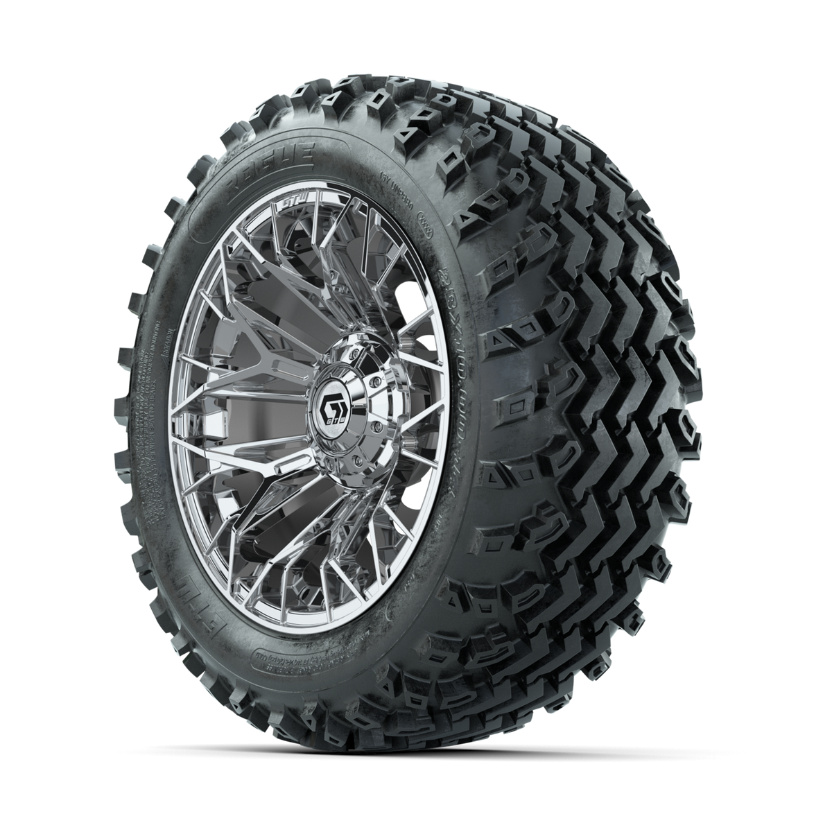 GTW Stellar Chrome 14 in Wheels with 23x10.00-14 Rogue All Terrain Tires Full Set