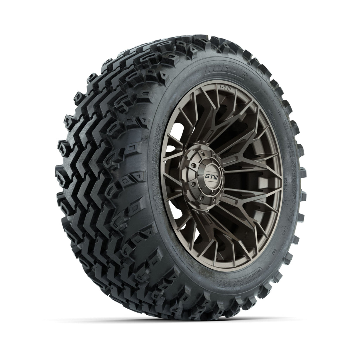 GTW Stellar Matte Bronze 14 in Wheels with 23x10.00-14 Rogue All Terrain Tires Full Set