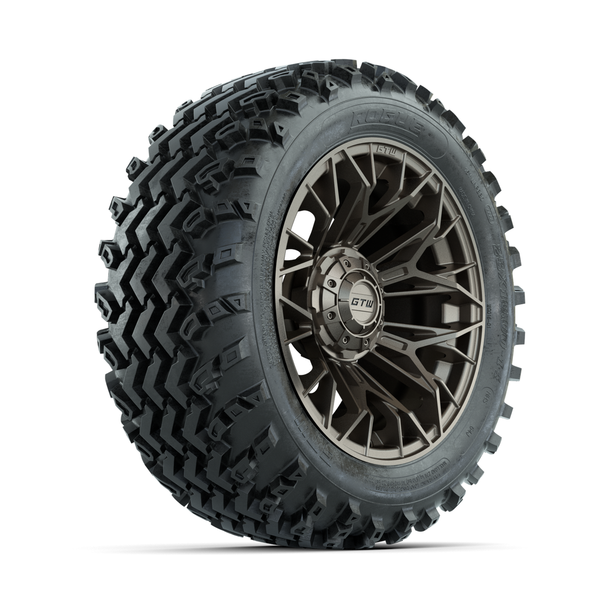 GTW Stellar Matte Bronze 14 in Wheels with 23x10.00-14 Rogue All Terrain Tires Full Set