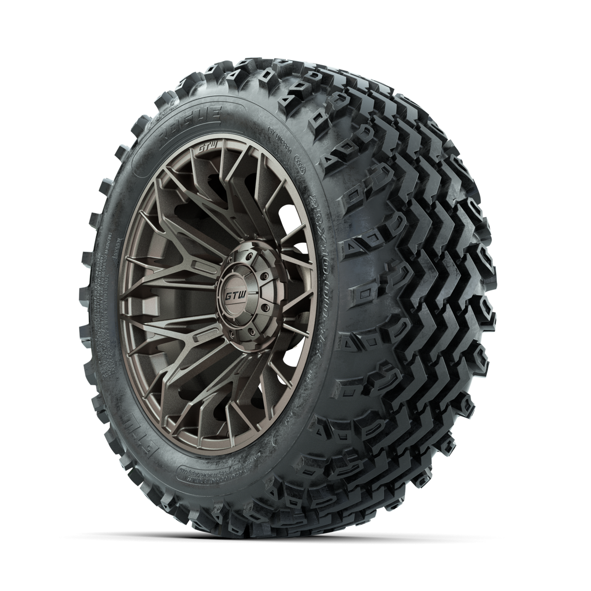 GTW Stellar Matte Bronze 14 in Wheels with 23x10.00-14 Rogue All Terrain Tires Full Set