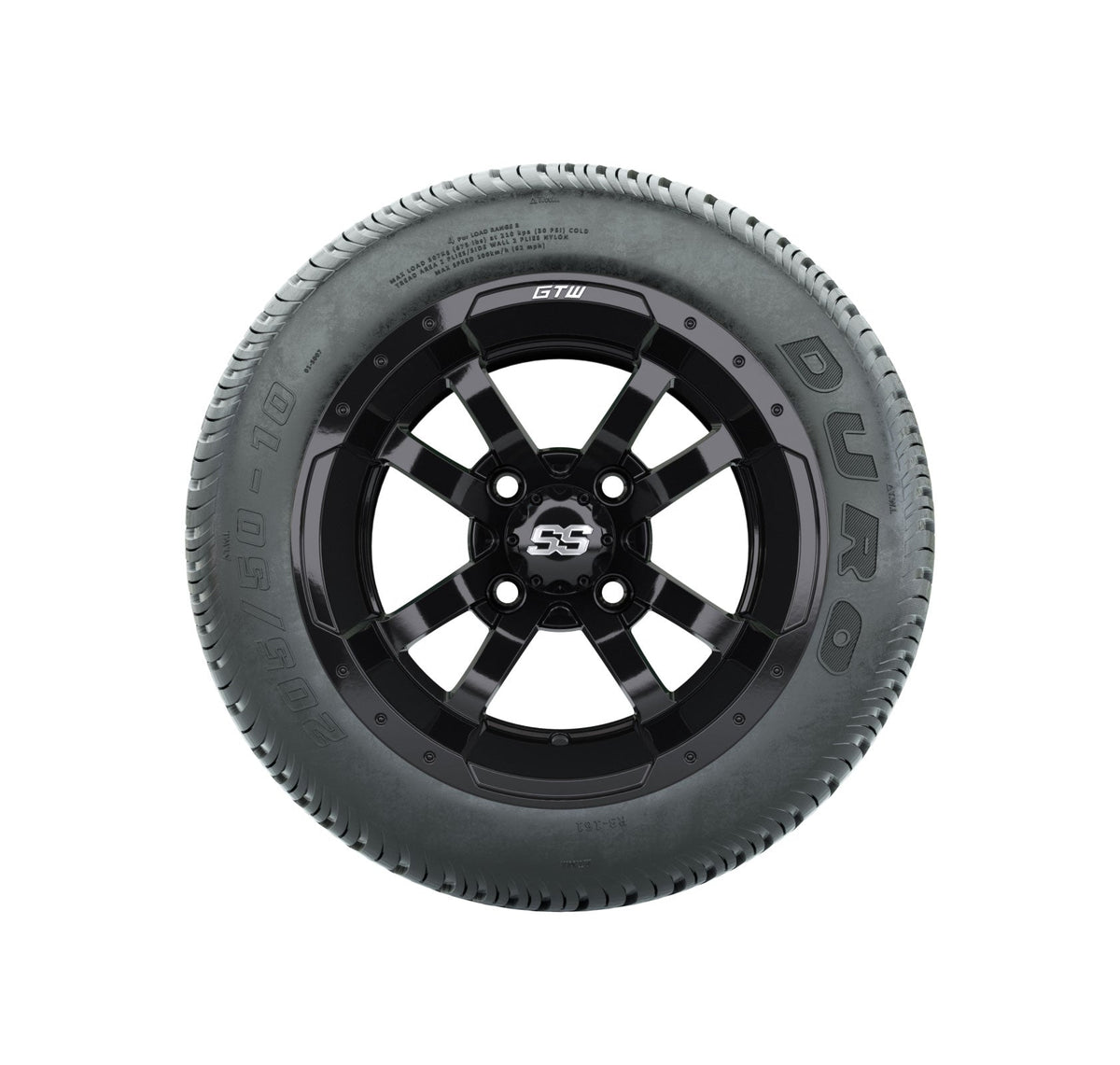 Set of (4) 10 inch GTW Storm Trooper Wheels on Lo-Pro Street Tires
