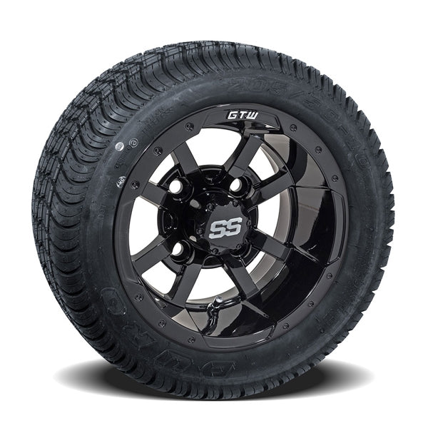 Set of (4) 10 inch GTW Storm Trooper Wheels on Lo-Pro Street Tires