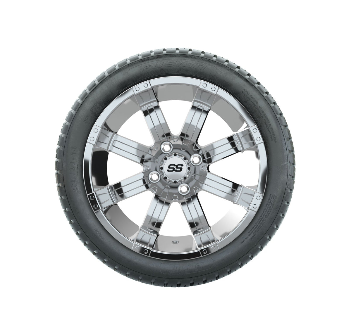 Set of (4) GTW 14 inch Tempest Wheels on Lo-Profile Fusion Tires