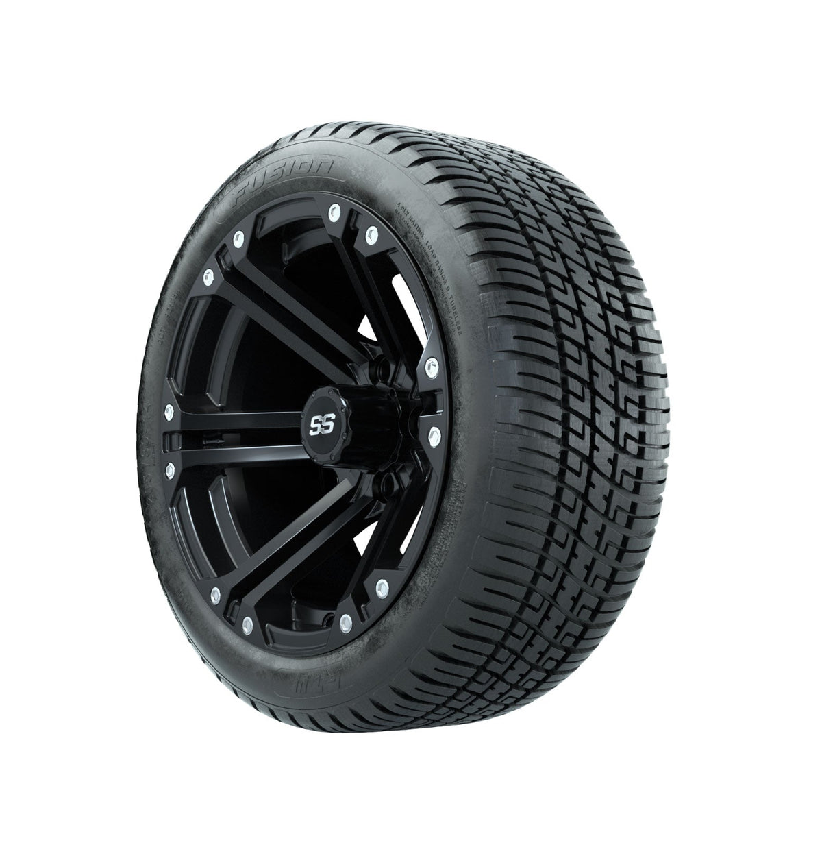 Set of (4) 14" GTW Matte Black Specter Wheels On Lo-Pro Tires