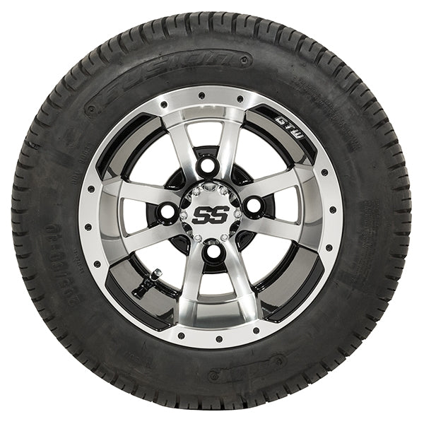 Set of (4) 10" GTW Storm Trooper Wheels on GTW Fusion Street Tires