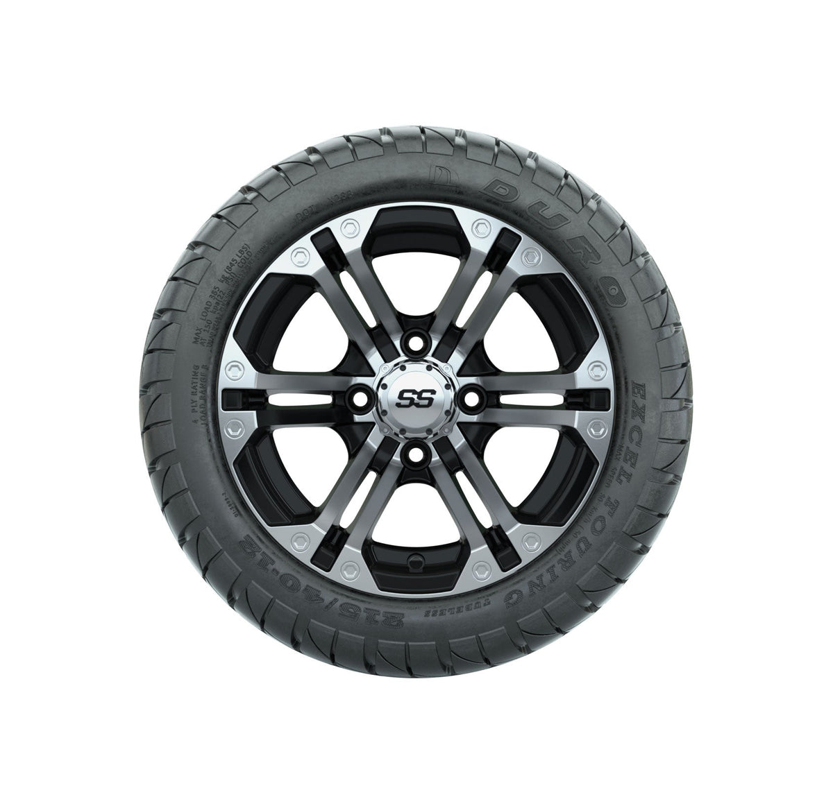 GTW Specter Wheels with Duro Lo-Pro Street Tires - 12x7 Inch