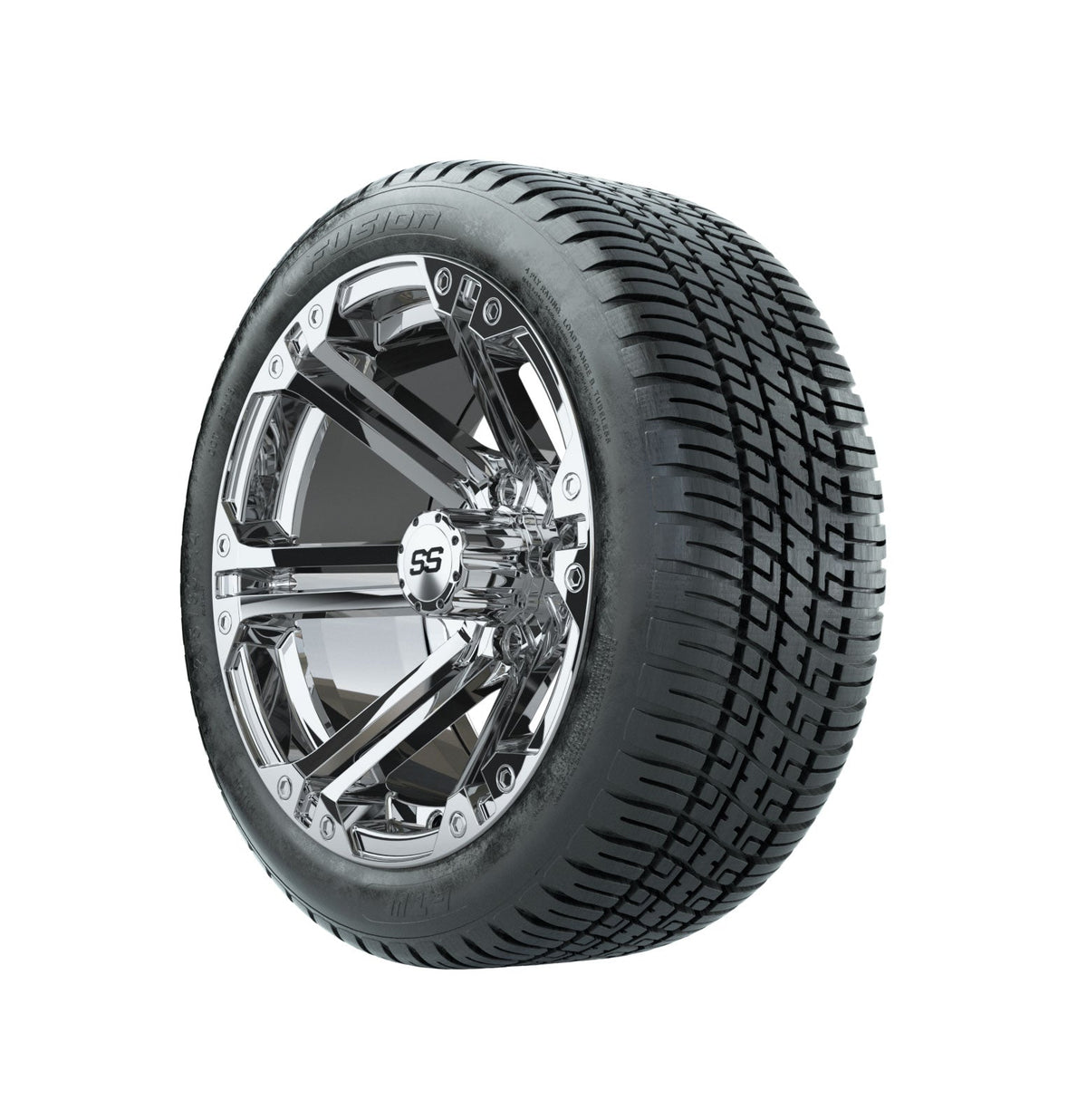 GTW Specter Chrome 14" Wheels & 205/30-R14 Fusion Street Tires – Set of 4