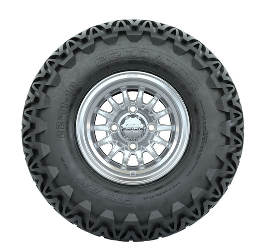 GTW Medusa Silver & Machined 10" / 22x10-10 Predator A/T