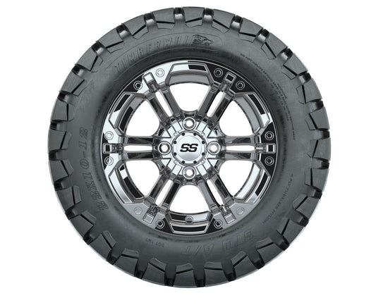 GTW Specter 12" Chrome Wheels with 22" Timberwolf A/T Tires — Set of 4