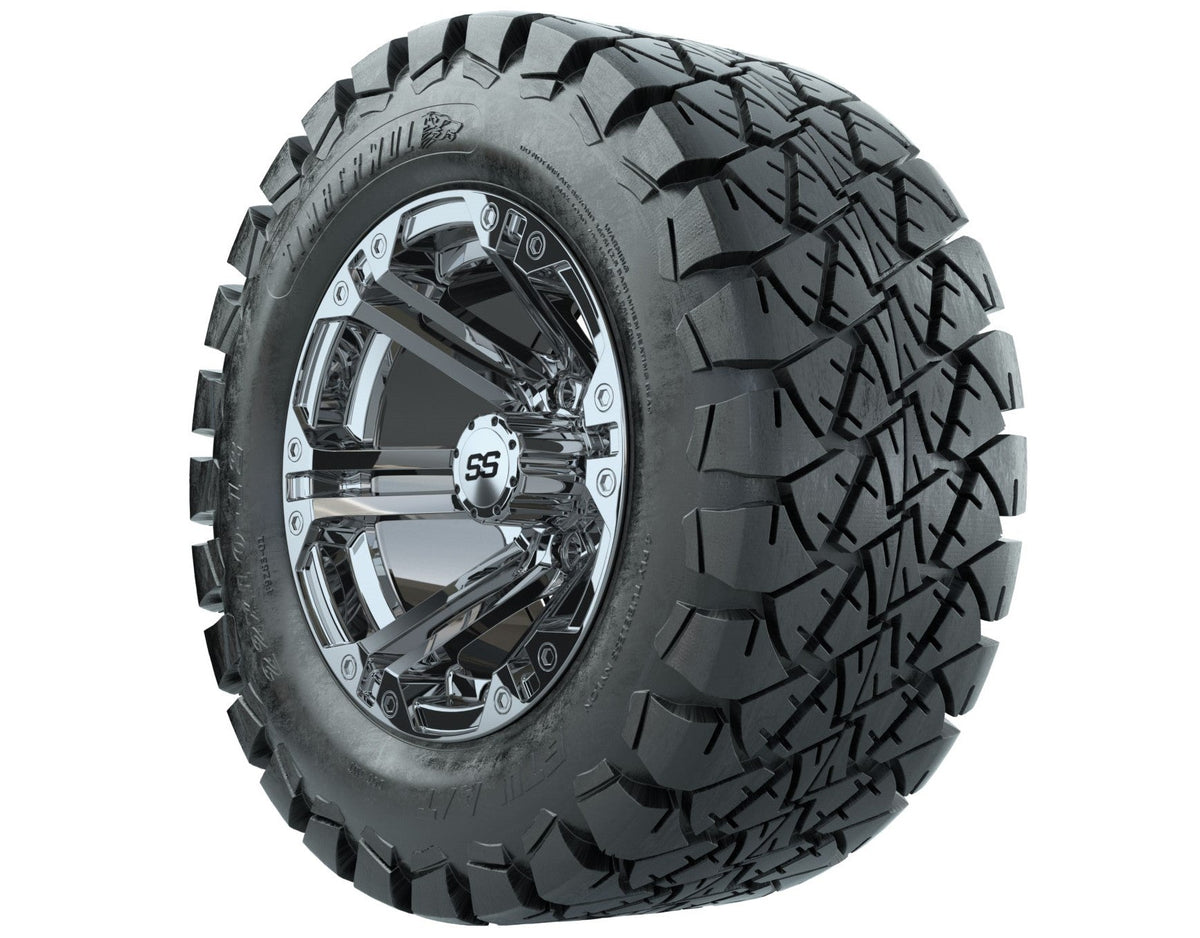 GTW Specter 12" Chrome Wheels with 22" Timberwolf A/T Tires — Set of 4