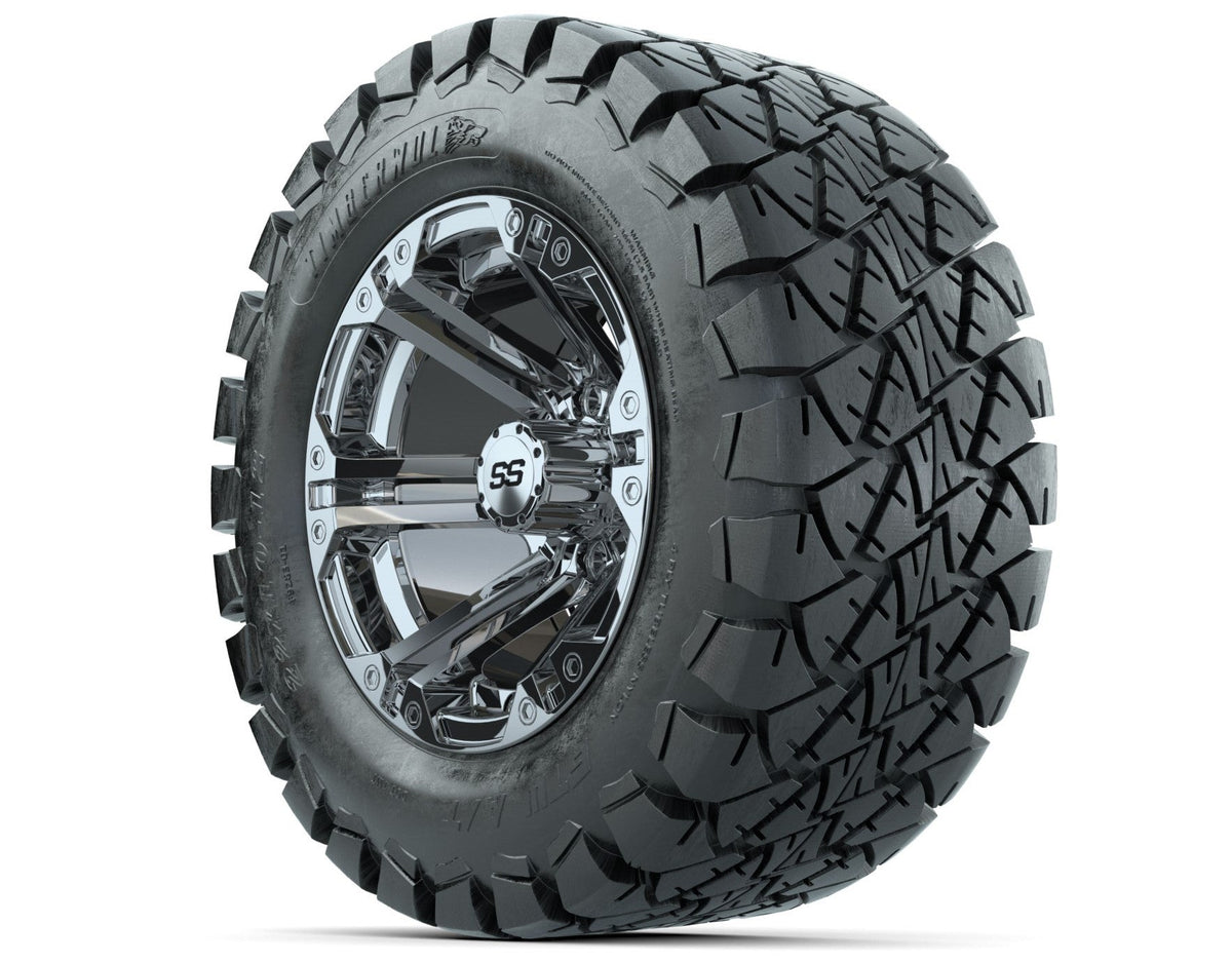 GTW Specter 12" Chrome Wheels with 22" Timberwolf A/T Tires — Set of 4