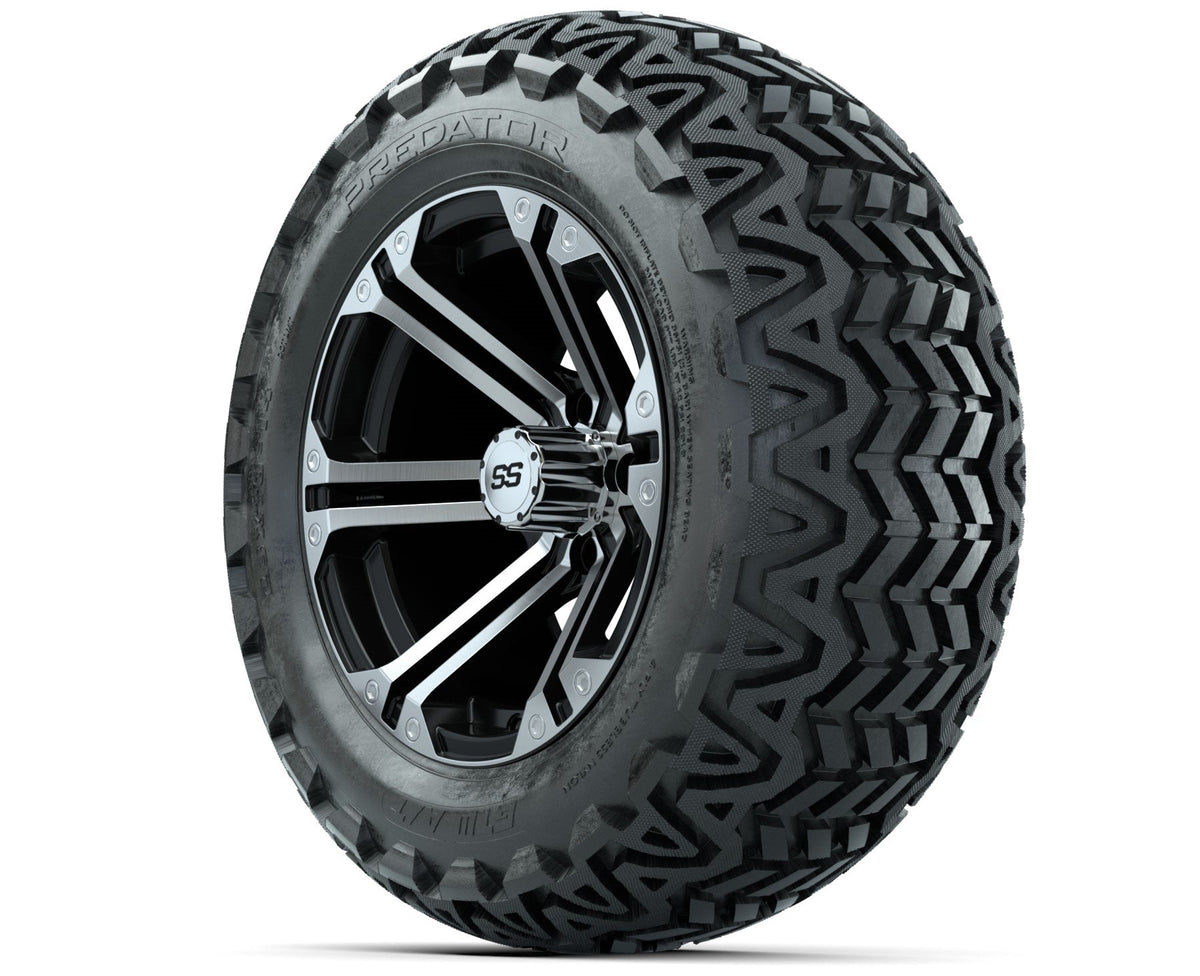 GTW Specter 14" Black & Machined Wheels with 23" Predator A/T Tires — Set of 4