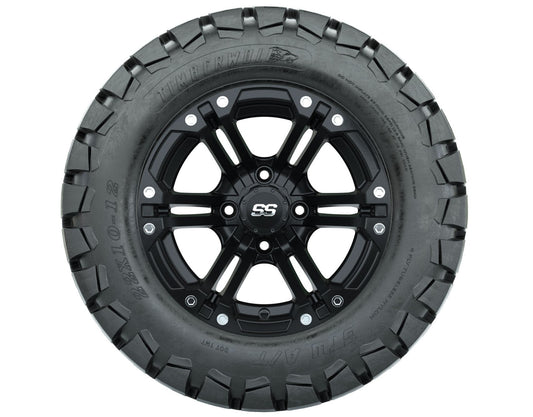 Set of (4) 12" GTW Specter Wheels with 22x10-12 GTW Timberwolf All-Terrain Tires