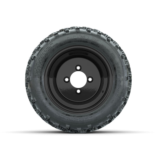 GTW Steel Black Centered 10 in Wheels with 18x9.50-10 Rogue All Terrain Tires Full Set