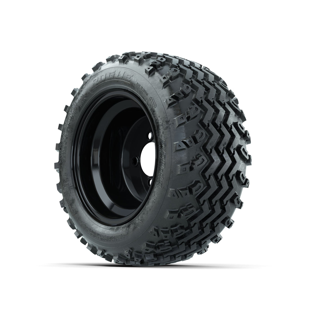 GTW Steel Black Centered 10 in Wheels with 18x9.50-10 Rogue All Terrain Tires Full Set