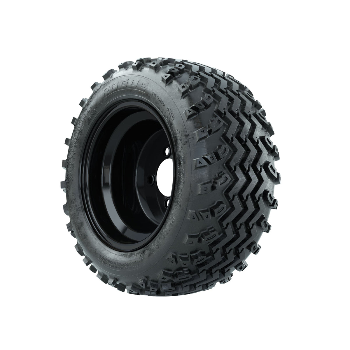 GTW Steel Black Centered 10 in Wheels with 18x9.50-10 Rogue All Terrain Tires Full Set