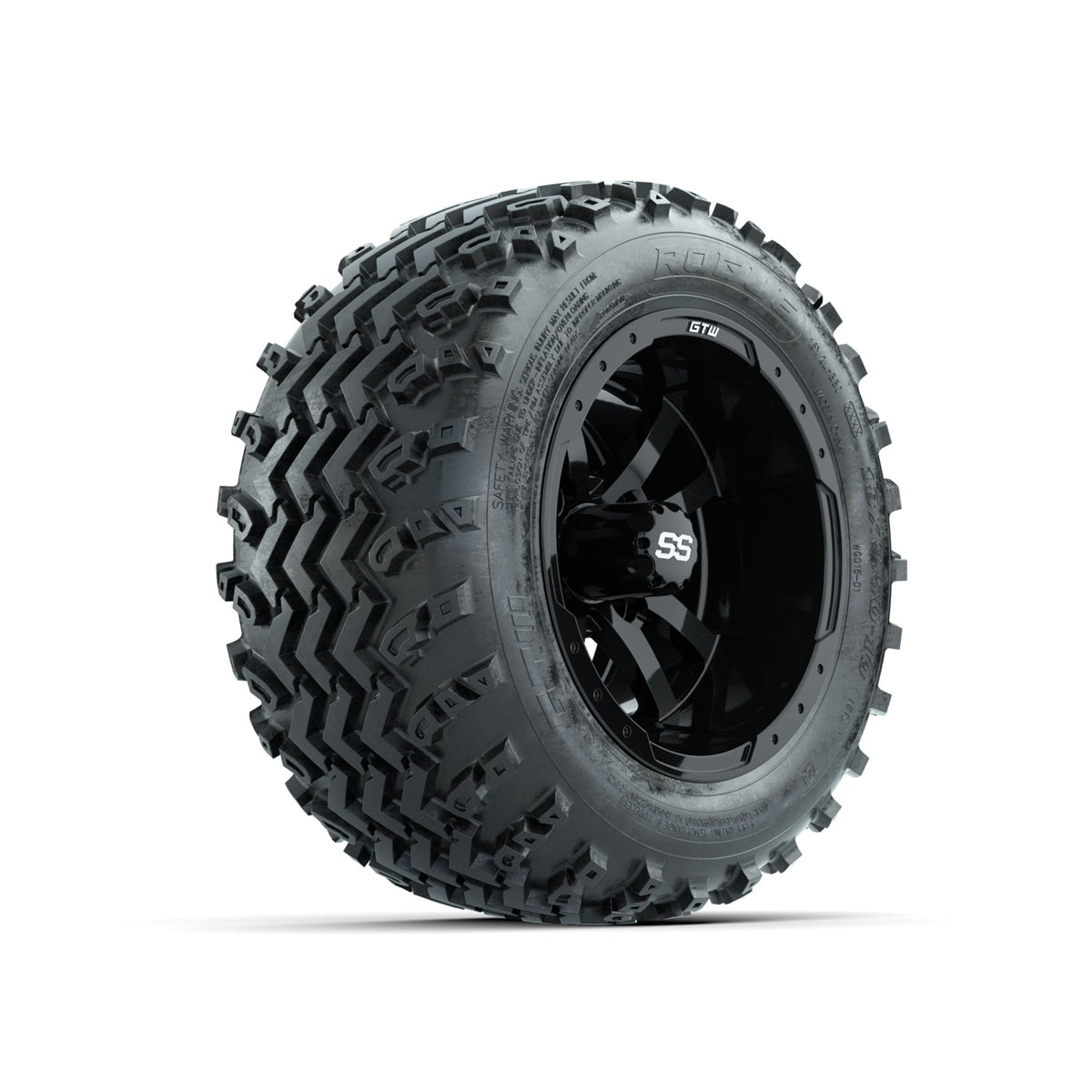 GTW Storm Trooper Black 10 in Wheels with 18x9.50-10 Rogue All Terrain Tires Full Set