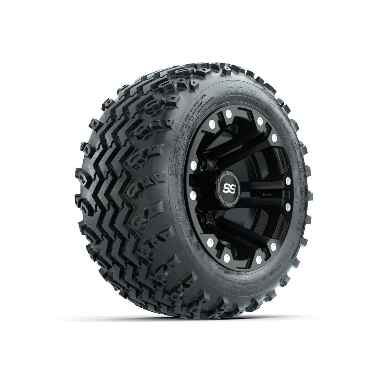 GTW Specter Matte Black 10 in Wheels with 18x9.50-10 Rogue All Terrain Tires Full Set