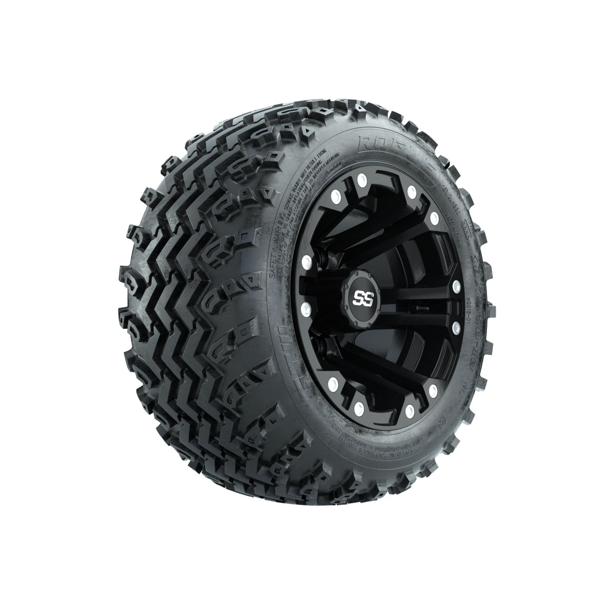 GTW Specter Matte Black 10 in Wheels with 18x9.50-10 Rogue All Terrain Tires Full Set