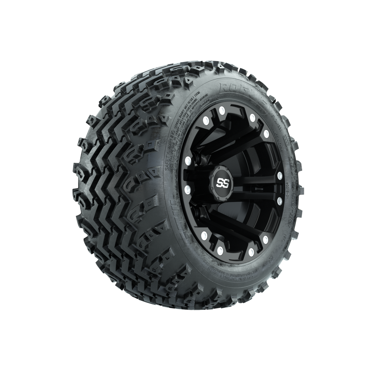 GTW Specter Matte Black 10 in Wheels with 18x9.50-10 Rogue All Terrain Tires Full Set