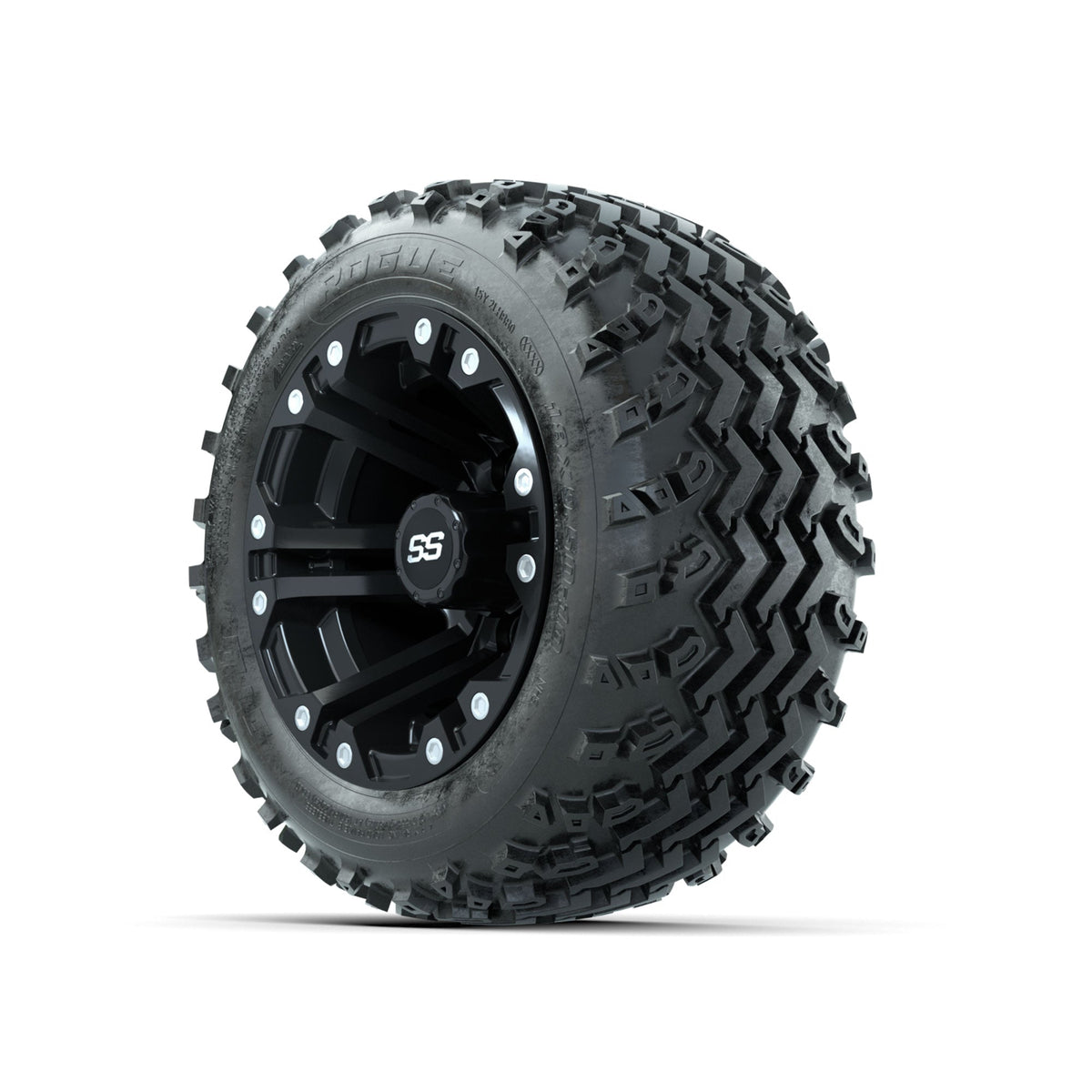 GTW Specter Matte Black 10 in Wheels with 18x9.50-10 Rogue All Terrain Tires Full Set