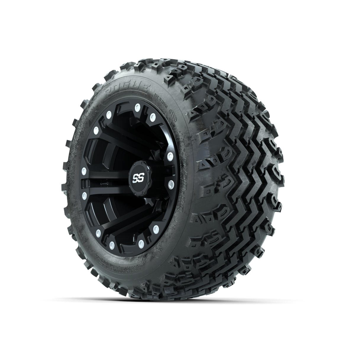 GTW Specter Matte Black 10 in Wheels with 18x9.50-10 Rogue All Terrain Tires Full Set
