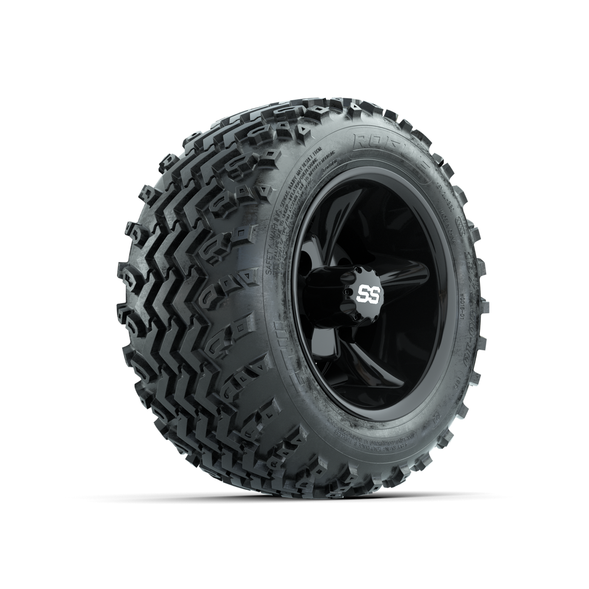 GTW Godfather Black 10 in Wheels with 18x9.50-10 Rogue All Terrain Tires Full Set
