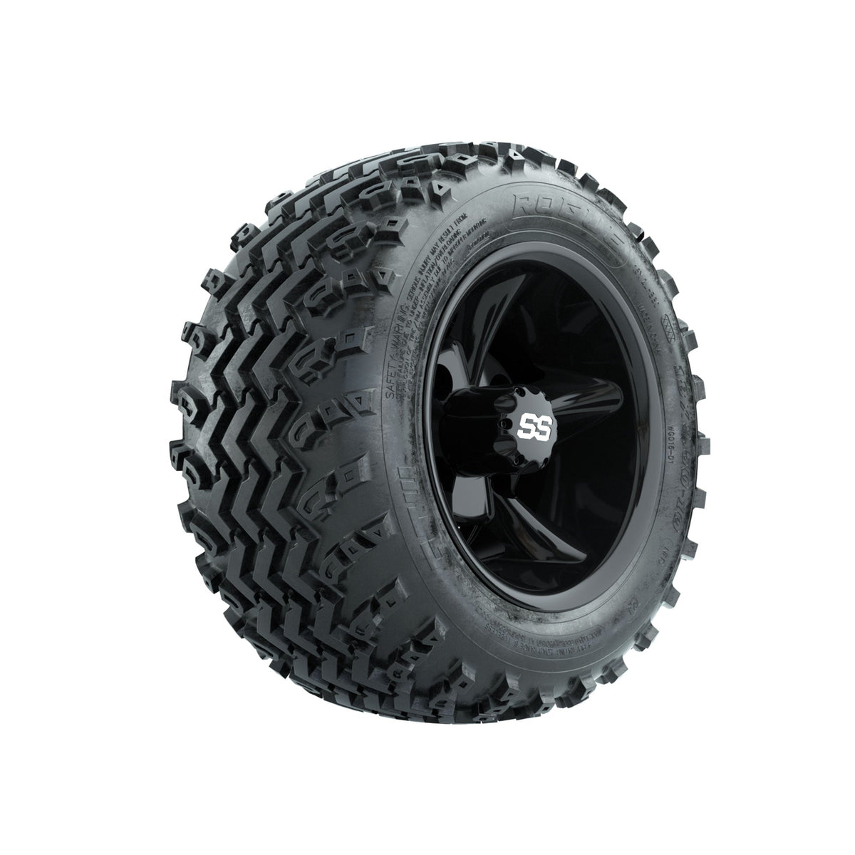 GTW Godfather Black 10 in Wheels with 18x9.50-10 Rogue All Terrain Tires Full Set