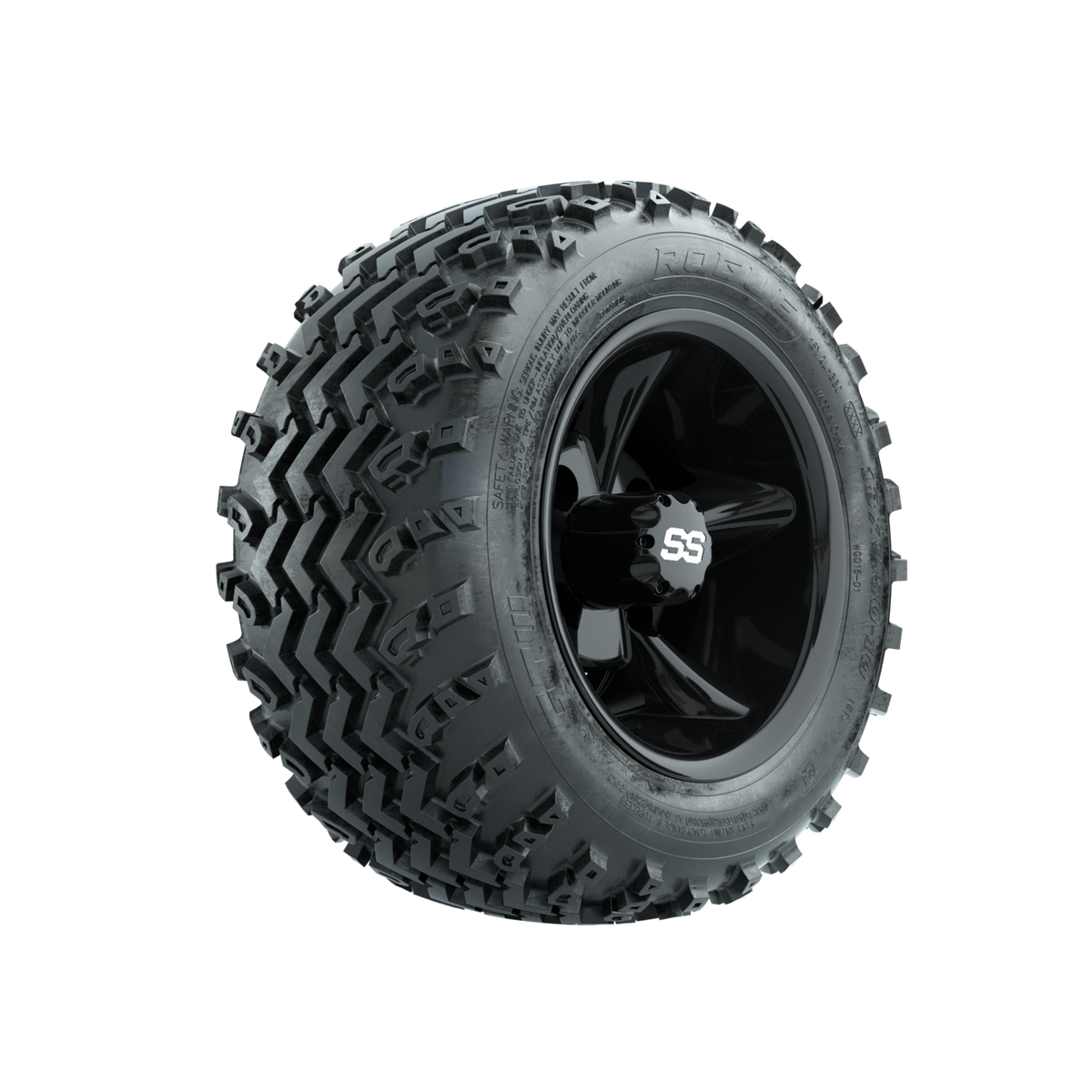 GTW Godfather Black 10 in Wheels with 18x9.50-10 Rogue All Terrain Tires Full Set