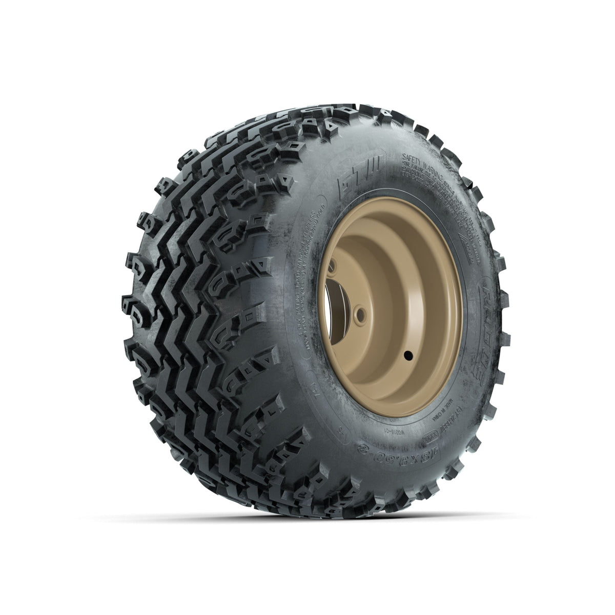 GTW Steel Stone Grey Centered 8 in Wheels with 18x9.50-8 Rogue All Terrain Tires Full Set