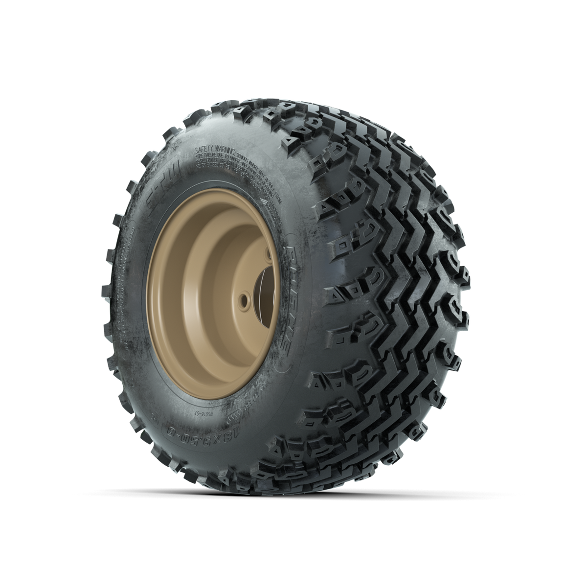 GTW Steel Stone Grey Centered 8 in Wheels with 18x9.50-8 Rogue All Terrain Tires Full Set