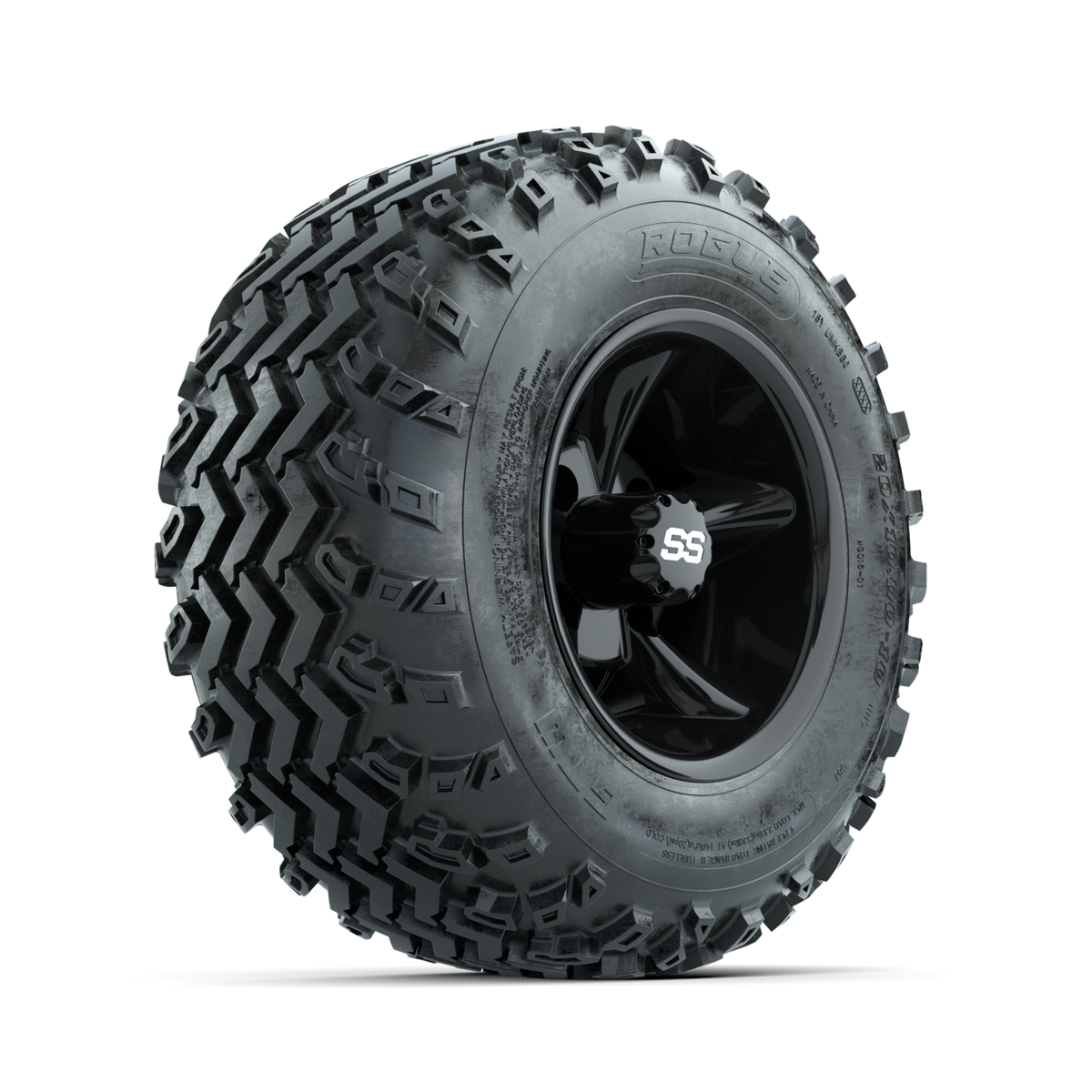 GTW Godfather Black 10 in Wheels with 20x10.00-10 Rogue All Terrain Tires Full Set